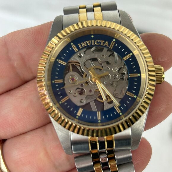 Invicta Specialty Hand Wind Blue Skeleton Dial Ladies Watch 36450 main image 5